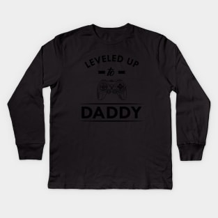 New Daddy - Leveled up to daddy Kids Long Sleeve T-Shirt